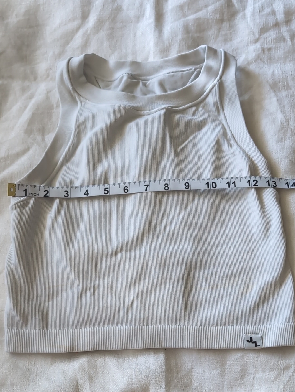 JoyLab White Ribbed Tank Top - Picture 4 of 7